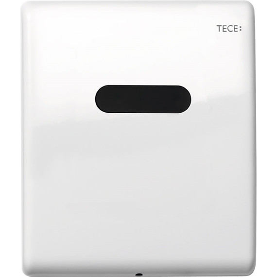 Кнопка смыва с инфракрасным датчиком TECEplanus Urinal 6 V-Batterie 9242356, металлическая, белый глянцевый фото 