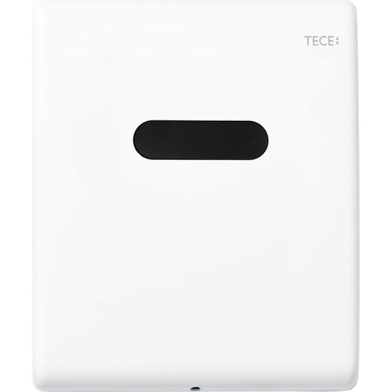 Кнопка смыва с инфракрасным датчиком TECEplanus Urinal 6 V-Batterie 9242354, металлическая, белый матовый фото 