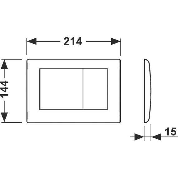 Кнопка смыва TECEplanus 9240320, металлическая, нержавеющая сталь/сатин фото 2