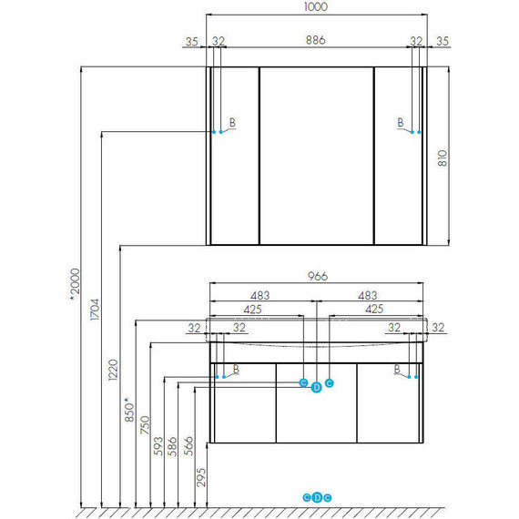 Зеркало-шкаф Акватон Беверли 100 см 1A237202BV010, белый - 7 Зеркало-шкаф Акватон Беверли 100 см 1A237202BV010, белый фото 7