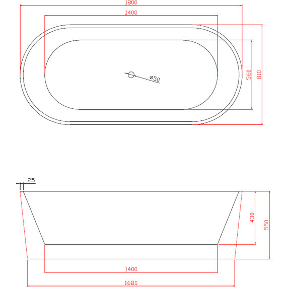 Ванна отдельностоящая Azario Bristol BRI18080 180х80 см, Размер - мм: 1800х800 - 4 Ванна отдельностоящая Azario Bristol BRI18080 180х80 см, Размер - мм: 1800х800 фото 4