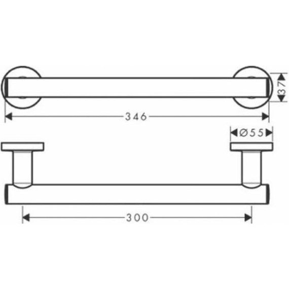 Поручень для ванны Hansgrohe Logis Universal 41713000 - 2 Поручень для ванны Hansgrohe Logis Universal 41713000 фото 2