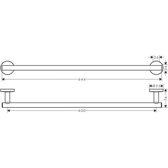 Полотенцедержатель Hansgrohe Logis Universal 41716000 фото 2