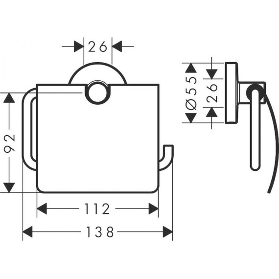 Держатель для туалетной бумаги Hansgrohe Logis Universal 41723000 фото 2
