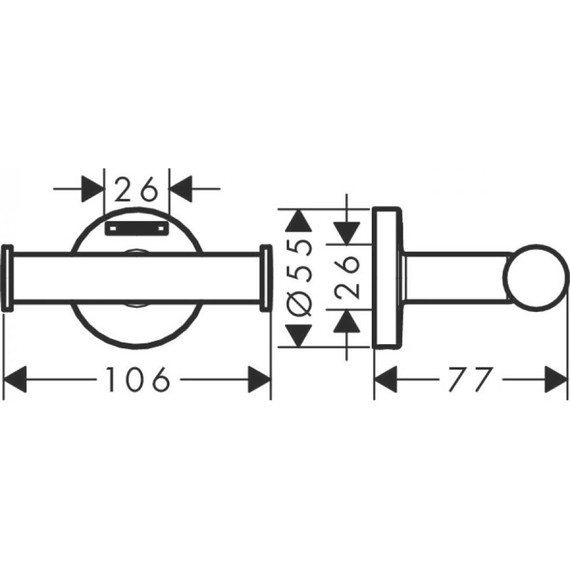 Двойной крючок Hansgrohe Logis Universal 41725000 - 2 Двойной крючок Hansgrohe Logis Universal 41725000 фото 2