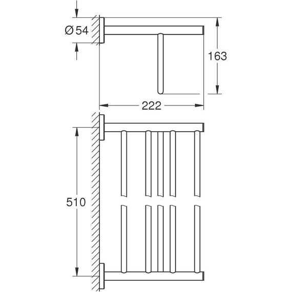 Полка для полотенец Grohe BauCosmopolitan 40462001 - 5 Полка для полотенец Grohe BauCosmopolitan 40462001 фото 5