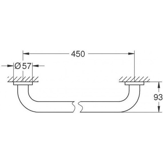 Поручень Grohe Essentials 40793001 45 см фото 3