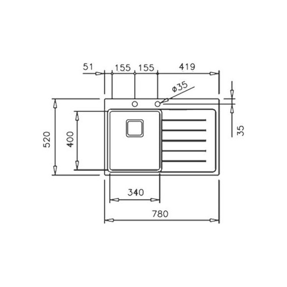 Кухонная мойка Teka Maestro Zenit RS15 1B 1D L 78 115100009, нержавеющая сталь фото 4