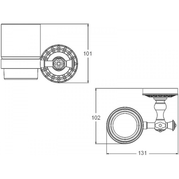 Стакан для зубных щеток Bronze de luxe Windsor K25006, цвет бронза фото 2