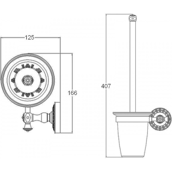 Ёршик для унитаза Bronze de luxe Windsor K25010, цвет бронза фото 3