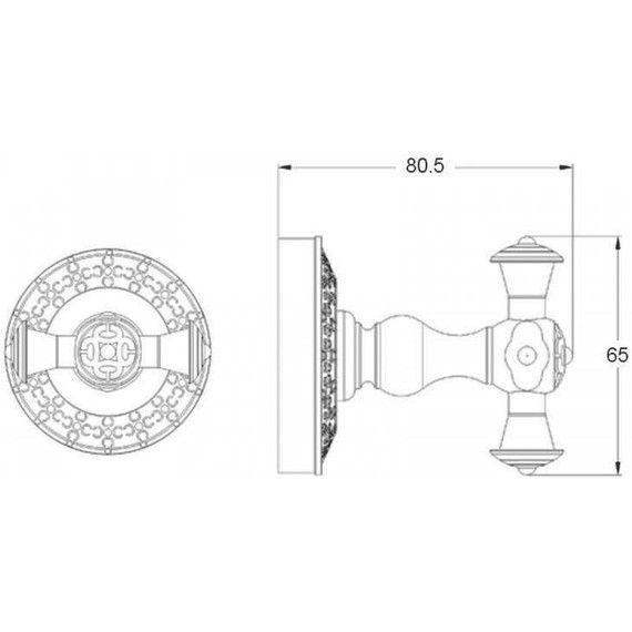 Двойной крючок Bronze de luxe Windsor K25205, цвет бронза фото 2