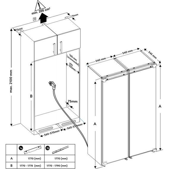 Встраиваемый холодильник Side by Side Schaub Lorenz SLU E524-1WE - 2 Встраиваемый холодильник Side by Side Schaub Lorenz SLU E524-1WE фото 2