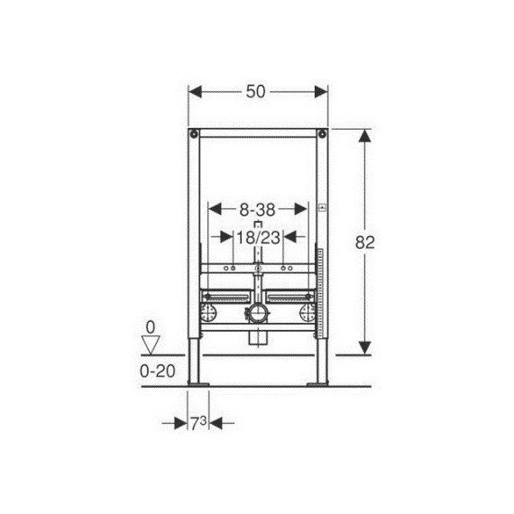 Инсталляция для биде Geberit Duofix h82 111.524.00.1 фото 2