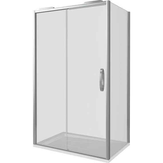 Душевое ограждение Bas Antares WTW+SP C-CH 110х90 см (стекло 8 мм) хром/прозрачное фото 