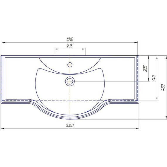Тумба напольная с раковиной Opadiris Риспекто 100 см, орех фото 5