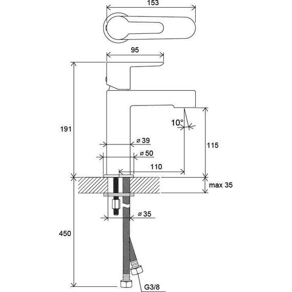 Смеситель для раковины Ravak Puri X070113 фото 8