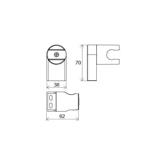 Держатель душевой лейки Ravak Chrome X07P011 - 3 Держатель душевой лейки Ravak Chrome X07P011 фото 3