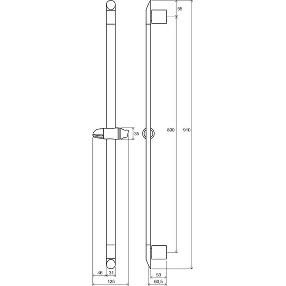 Душевая штанга Ravak 90 см X07P014 фото 5