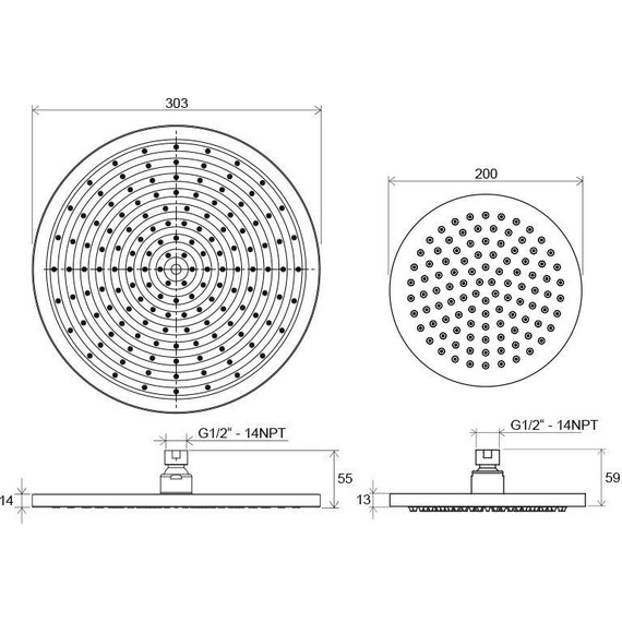 Верхний душ Ravak 30 см X07P111 фото 7
