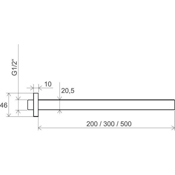 Кронштейн потолочный для верхнего душа Ravak 30 см X07P179 - 4 Кронштейн потолочный для верхнего душа Ravak 30 см X07P179 фото 4