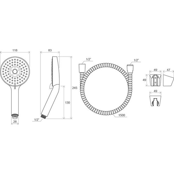 Душевой гарнитур Ravak X07S006 - 5 Душевой гарнитур Ravak X07S006 фото 5