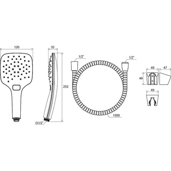 Душевой гарнитур Ravak X07S010 - 7 Душевой гарнитур Ravak X07S010 фото 7