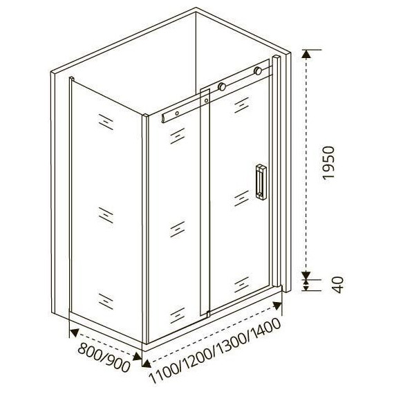 Душевое ограждение Bas Altair WTW+SP C-CH 130х80 см (стекло 8 мм) хром/прозрачное - 6 Душевое ограждение Bas Altair WTW+SP C-CH 130х80 см (стекло 8 мм) хром/прозрачное фото 6
