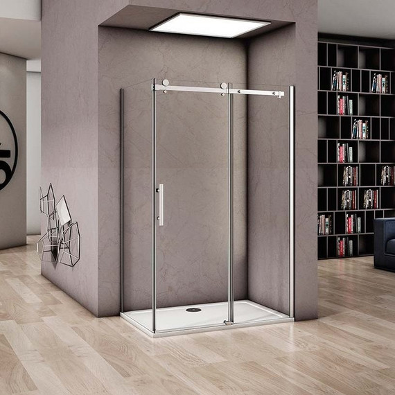 Душевое ограждение Bas Altair WTW+SP C-CH 120х90 см (стекло 8 мм) хром/прозрачное фото 4