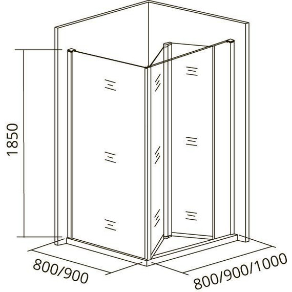 Душевое ограждение Bas Infinity SD+SP C-CH 90х90 см, хром/прозрачное - 5 Душевое ограждение Bas Infinity SD+SP C-CH 90х90 см, хром/прозрачное фото 5