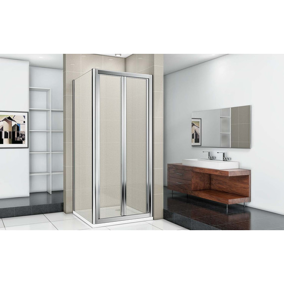 Душевое ограждение Bas Infinity SD+SP G-CH 80х80 см, хром/матовое фото 3