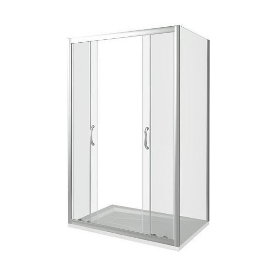 Душевое ограждение Bas Infinity WTW-TD+SP C-CH 170х80 см, хром/прозрачное фото 3