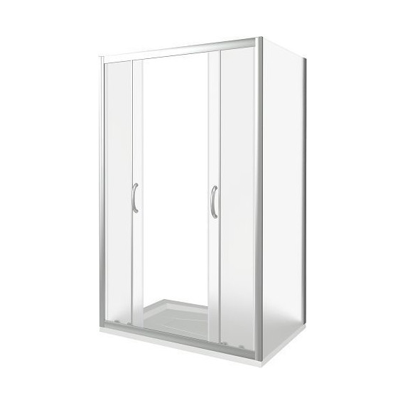 Душевое ограждение Bas Infinity WTW-TD+SP G-CH 150х90 см, хром/матовое фото 3