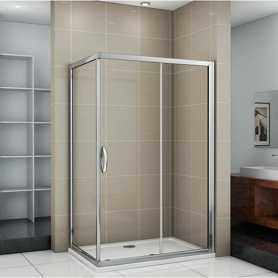 Душевое ограждение Bas Infinity WTW+SP C-CH 110х80 см, хром/прозрачное фото 3