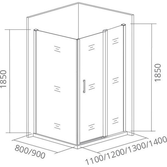 Душевое ограждение Bas Latte WTW+SP C-WE 140х90 см алюминий/прозрачное - 5 Душевое ограждение Bas Latte WTW+SP C-WE 140х90 см алюминий/прозрачное фото 5