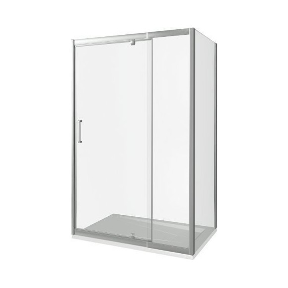 Душевое ограждение Bas Orion WTW-PD+SP C-CH 110х80 см хром/прозрачное фото 