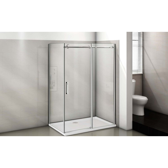 Душевое ограждение Bas Puerta WTW+SP C-CH 110х80 см (стекло 8 мм) хром/прозрачное - 5 Душевое ограждение Bas Puerta WTW+SP C-CH 110х80 см (стекло 8 мм) хром/прозрачное фото 5