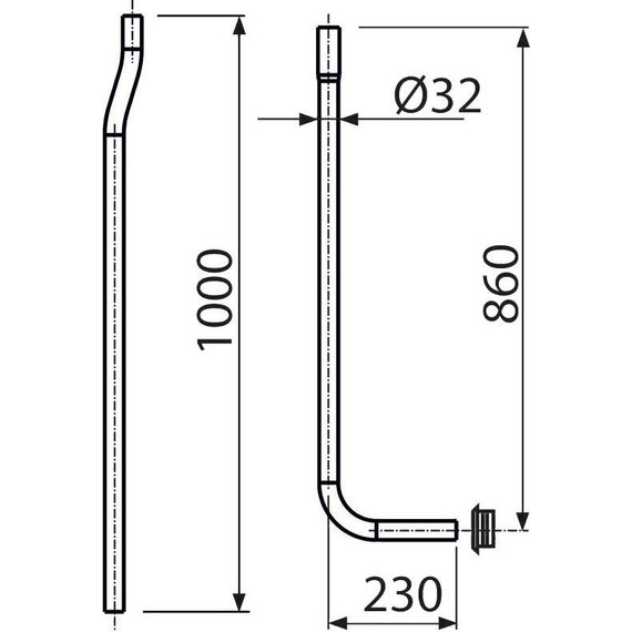 Водосливная труба AlcaPlast A95 - 2 Водосливная труба AlcaPlast A95 фото 2