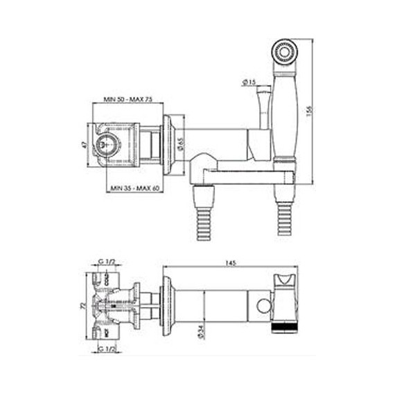 Набор для гигиенического душа Nobili AV00610CR - 2 Набор для гигиенического душа Nobili AV00610CR фото 2