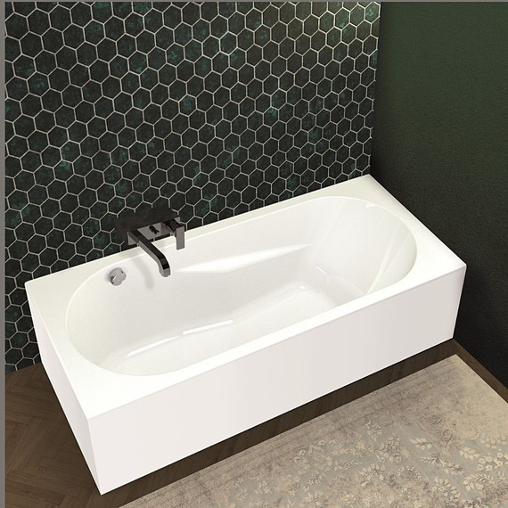 Ванна акриловая Riho Lazy Left plug & play 170x75 см BD8000500000000, Размер - мм: 1700х750 фото 