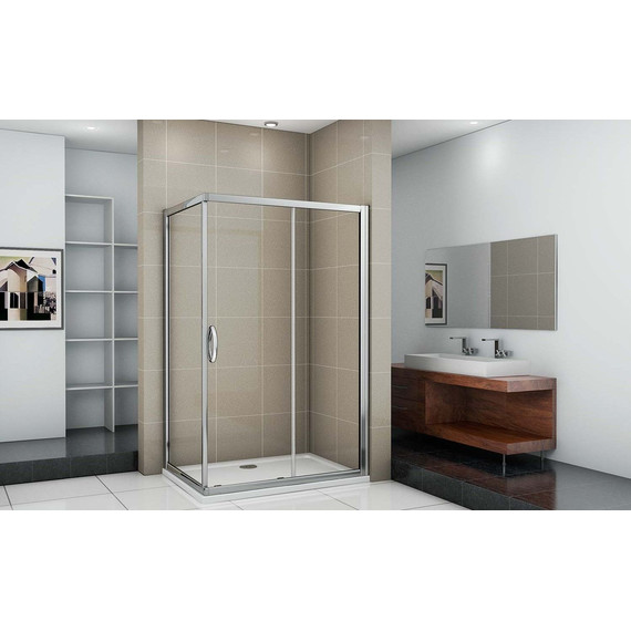 Душевое ограждение Bas Infinity WTW+SP C-CH 110х100 см, хром/прозрачное фото 4