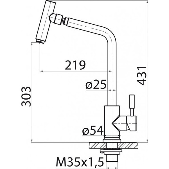 Смеситель для кухни BelBagno BB-LAM16-IN, сатин - 2 Смеситель для кухни BelBagno BB-LAM16-IN, сатин фото 2