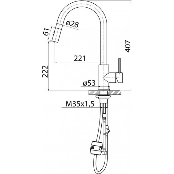 Смеситель для кухни BelBagno BB-LAM31B-IN, сатин фото 2