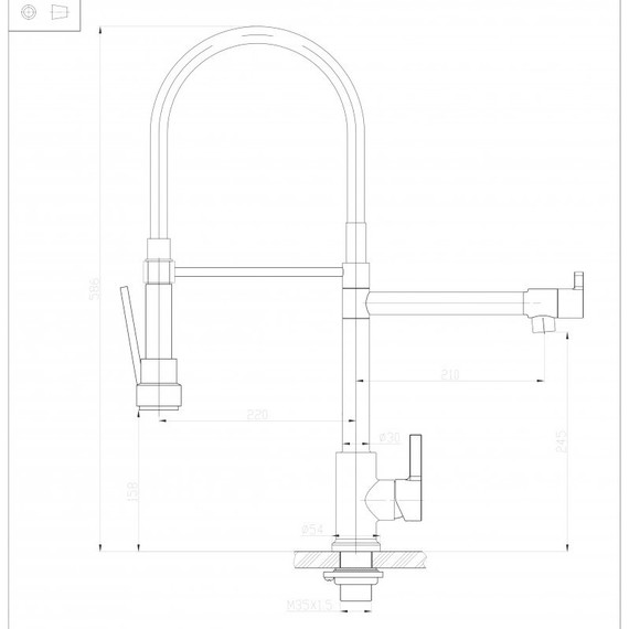 Смеситель для кухни BelBagno BB-LAM50-IN, сатин фото 3
