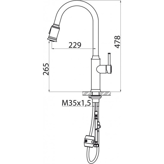 Смеситель для кухни BelBagno BB-LAM58-IN, сатин фото 2