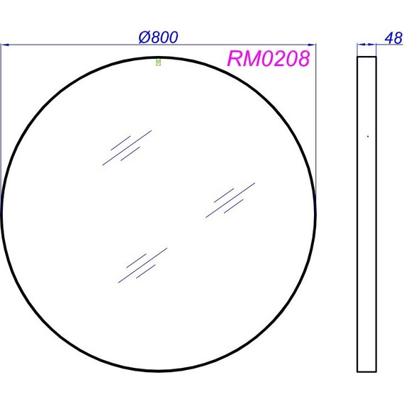 Зеркало Aqwella Fargo 80 см RM0208W, белый фото 4
