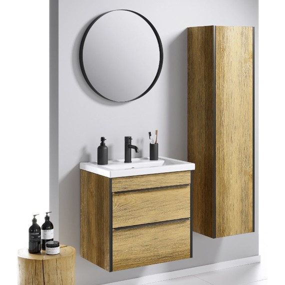 Тумба подвесная с раковиной Aqwella Fargo 60 см FRG0106DB, дуб балтийский - 5 Тумба подвесная с раковиной Aqwella Fargo 60 см FRG0106DB, дуб балтийский фото 5