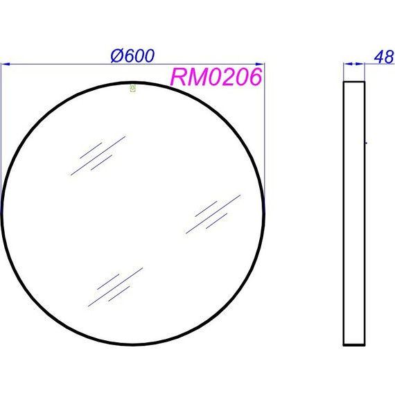 Зеркало Aqwella Fargo 60 см RM0206W, белый - 4 Зеркало Aqwella Fargo 60 см RM0206W, белый фото 4