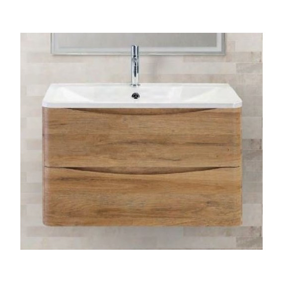 Тумба подвесная с раковиной BelBagno ACQUA-900-2C-SO-RR 90 см, Rovere Rustico, Цвет фасада: Rovere Rustico фото 