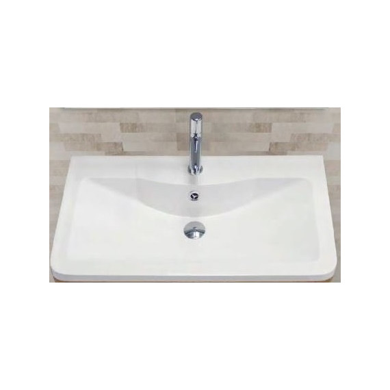 Тумба подвесная с раковиной BelBagno ACQUA-900-2C-SO-BL 90 см, Bianco Lucido, Цвет фасада: Bianco Lucido фото 3