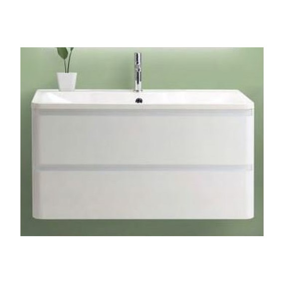 Тумба подвесная с раковиной BelBagno ALBANO-800-2C-SO-BL 80 см, Bianco Lucido, Цвет фасада: Bianco Lucido фото 